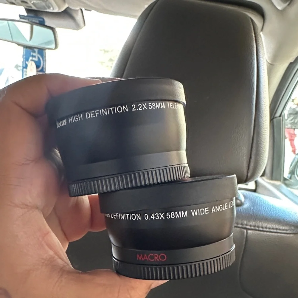 Canon Black DSLR Camera with Lens Cover